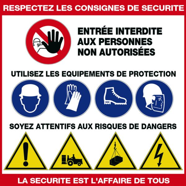 Image du produit : Affichage des consignes de sécurité