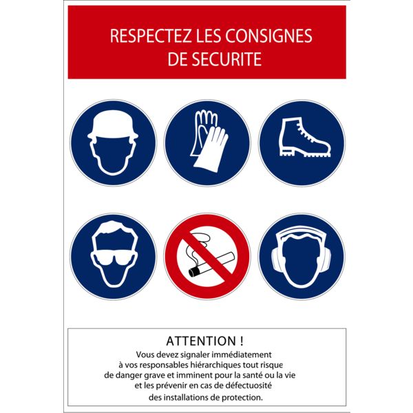 Image du produit : Affichage des consignes de sécurité