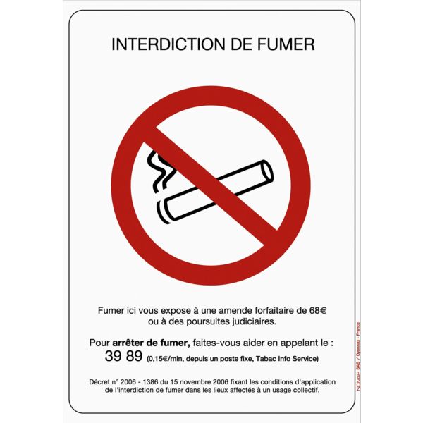 Image du produit : Interdiction de fumer et de vapoter