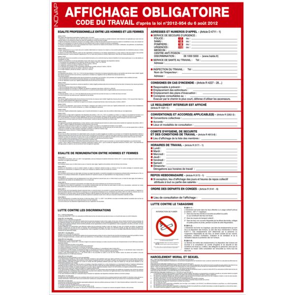 Image du produit : Affichage des consignes de sécurité