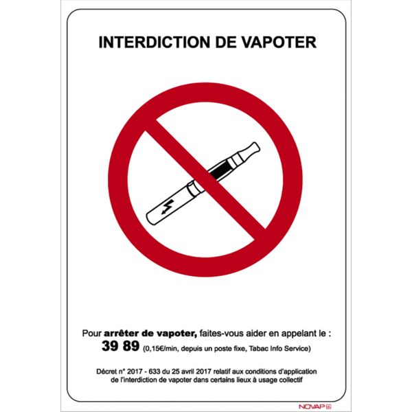 Image du produit : Interdiction de fumer et de vapoter